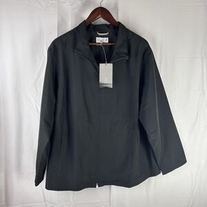 Cutter & Buck CB Weathertec Full Zip Windbreaker‎ Jacket Women's 2X Black NWT